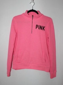 PINK Victoria's Secret Damen Gr. S rosa 1/3 Zip Pullover Sweatshirt Sweater Oberteil - Bild 1 von 12
