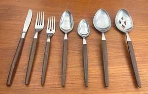 Ekco Eterna * CANOE MUFFIN Synthetic Wood Flatware Japan CHOICE CHOOSE (49) - Picture 1 of 4