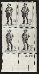 US Scott #1242, Plate Block #27661 1964 Sam Houston 5c FVF MNH Lower Right - Picture 1 of 1