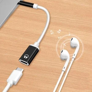 Convertidor de auriculares para 3,5 mm macho a tipo c hembra plano a redondo analógico/Reino Unido 12` - Imagen 1 de 17