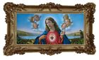 Heiligenbild Bild mit Rahmen Barock Repro Gemälde JESUS CHRISTUS MIT ENGEL 96x57