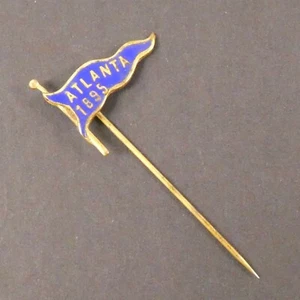 Rare 1895 Atlanta Baseball Pennant 2" Stick Pin in Original Box Crackers?? - Picture 1 of 6