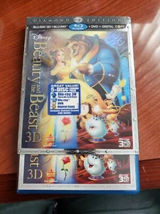 Disney Beauty and the Beast Blu-ray 3D Blu-Ray DVD 5-Disc Used w/slipcover - Picture 1 of 2