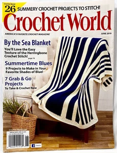 June 2019 Crochet World Magazine 26 Summer Projects By The Sea Blanket 12067 - Picture 1 of 3