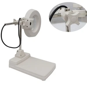 Lente di ingrandimento da tavolo 110V 22W 15x bianca porta croce strumento lettura e riparazione 8 libbre - Foto 1 di 19