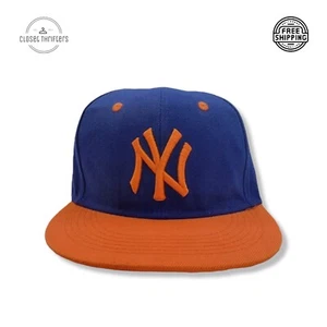 New York Yankees Adult Snapback Cap - Blue and Orange - Picture 1 of 3