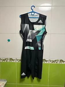 ADIDAS ADIZERO SUIT SL AJ4985 CLIMACHILL RUNNING SPEED SUIT BLACK MENS XLarge - Picture 1 of 9