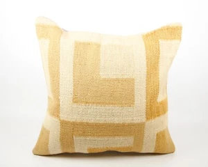 Handwoven Pillow Cover, Turkish Carpet Pillow, Kilim Pillow, 24x24 Pillow Cover - Picture 1 of 6
