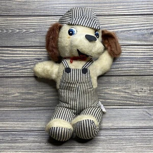 Vtg 14.5” Dog Train Engineer Stuffed Animal Toy Superior Toy & Novelty Inc  - Picture 1 of 6