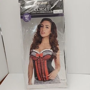 Storybook Red Riding Hood Corset Adult Size M/L Halloween Costume Cosplay - Picture 1 of 5
