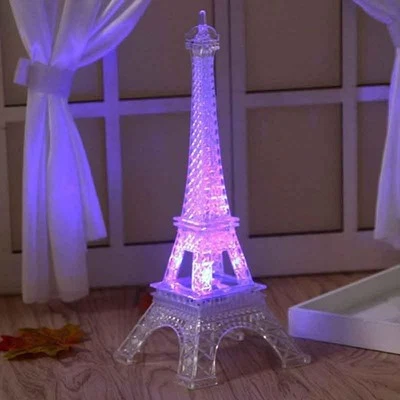 CENTROS Torres Eiffel Acrílicas Cambiantes de Luz de 10" Boda Fiesta Al Por Mayor Foto 1 de 4