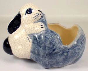 Vintage The Potting Shed Dedham Keramik Hase Kaninchen Figur Kohl Übertopf Topf - Bild 1 von 8
