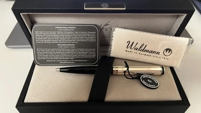 Waldmann Edelfeder Kugelschreiber, Sterlingsilber, Neu mit Box/ Papieren - Bild 1 von 4