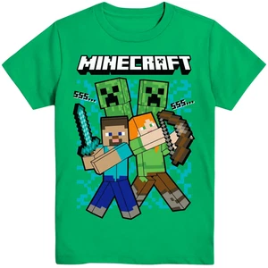 Minecraft ☆ Maglietta Teste Personaggio Ragazzo ☆ Taglie XS(4/5)-XXL(18) - Foto 1 di 4