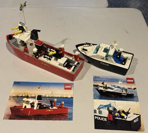 JUEGO DE COLECCIÓN DE BOTES DE RESCATE DE BOMBEROS Y POLICÍA LEGO 4010 y 4020 con manuales - Imagen 1 de 14