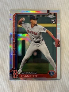 2025 Topps Chrome MLB #171 Kristian Campbell Rookie Refractor Red Sox RC - Picture 1 of 2