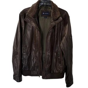 Daniel Cremieux Men's Brown Leather Jacket Size M - Picture 1 of 4