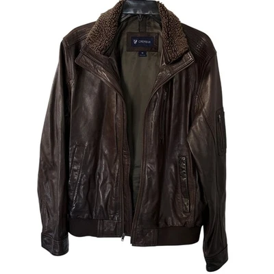 Daniel Cremieux Men's Brown Leather Jacket Size M - Image 1 of 4
