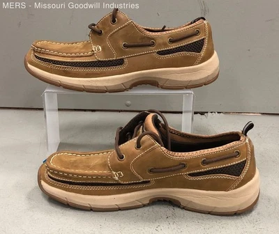 Zapatos de barco de drenaje meridiano castaño resistente tiburón para hombre - EE. UU. 10,5 Foto 1 de 4