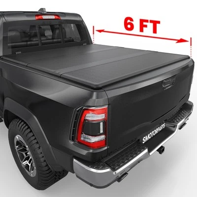 6FT Fiberglass Hard Bed Tonneau Cover 3-Fold Fit 1982-1993 Chevy S10 GMC S15 Foto 1 de 4