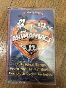 Steven Spielberg’s Animaniacs Cassette Tape 16 Original TV Series Songs w/Tattoo - Picture 1 of 3