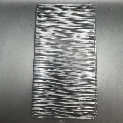 Auténtica Cartera Larga Louis Vuitton Epi Cuero Porte Yen Cartes Crédito Doble Pliegue Foto 1 de 4