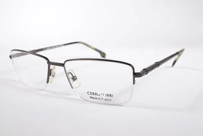 Cerruti Eyeglasses 1881 Unisex Grey Semi-Rimless Metal Eyewear Glasses Frames - Imagem 1 de 4