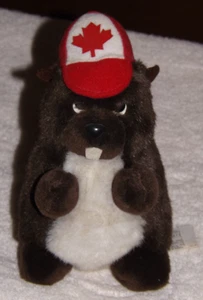 Canada Beaver mascot and Flag (very small) Lapel Pin - Picture 1 of 3