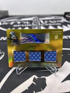 2010 Topps Tribute Triple Relics Gold Rainbow /15 Jahvid Best Rookie Auto RC - Bild 1 von 2