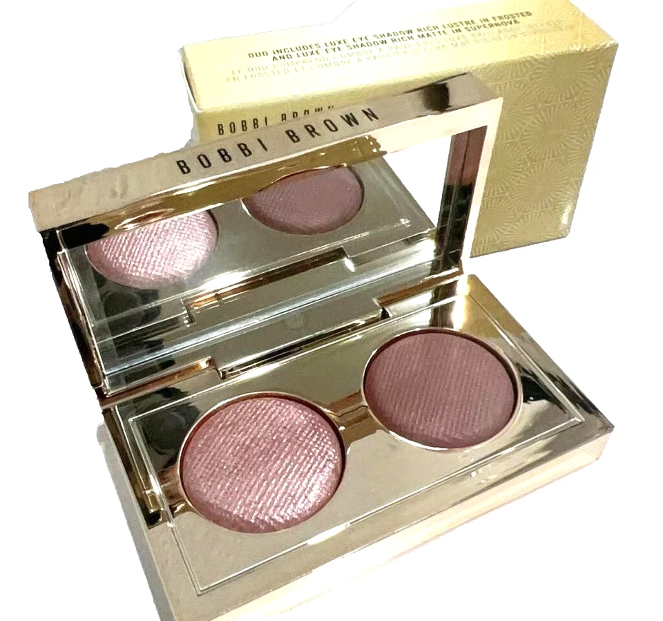 Bobbi Brown Luxe Eyeshadow Duo (Midnight Toast: Frosted/Supernova) 1.5 g NIB - Image 1 of 1