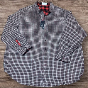 Daniel Cremieux Reversible Shirt Men's Red Checked/Plaid Long Sleeves NWT - Picture 1 of 6