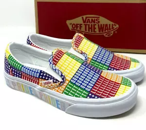 VANS Classic Slip On PRIDE LGBTQ+ Multicolore Uomo 9,5 / Donna 11 NUOVO VN0A33TB3WJ - Foto 1 di 8