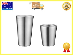 Stainless Steel Double Wall Tumbler Tea Cup Coffee Mug Water Cup 300ml - 480ml - Picture 1 of 12