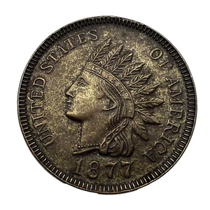 Vintage Belt Buckle United States Of America 1877 1 Cent Indian Head Penny 3x3" - Picture 1 of 6