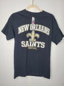NWT New Orleans Saints NFL Football Men’s Dark Blue T-Shirt Size S - Picture 1 of 10