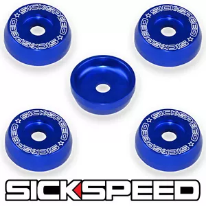 5 PC BLUE ANODIZED BILLET ALUMINUM VALVE COVER WASHERS FOR K SERIES ENGINE - Picture 1 of 1