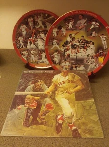 LOT OF 3VINTAGE & historical BOSTON RED SOX TRIUMPH OF 1967 & 2004 "PLATES & LP" - Picture 1 of 12