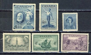 1947-49 #274/#283 KING GEORGE VI  SIX(6) YEARLY COMMEMORATIVES  F-VFNH - Picture 1 of 1