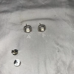 David Yurman 7 Mm White topaz stud earrings - Picture 1 of 5