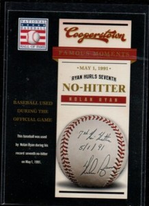 2012 Panini Cooperstown FAMOUS MOMENTS #5 Nolan Ryan TEXAS RANGERS insert 89