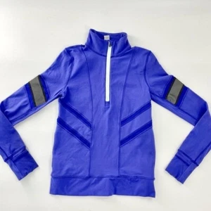 Ivivva by Lululemon Purple Half Zip Reflective Pullover Lightweight Jacket Sz 12 - Picture 1 of 11