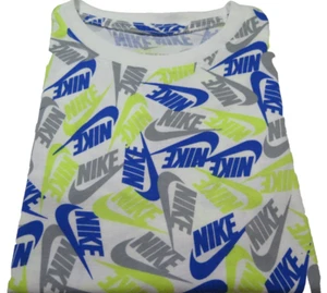 Boys Youth Nike Tee Colorful All Over Spell Out Logo CrewNeck T-Shirt XL NWT NEW - Picture 1 of 16