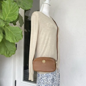 MICHAEL KORS Fulton Double Zip Leather Crossbody Bag - Picture 1 of 19
