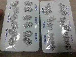 Oreille Bebe' Enfant Petite Fille Singles Zircon Argent 925 Silver Earrings - Bild 1 von 1