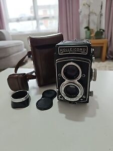 Vintage Rolleicord Camera DBP DBGM Frankel Heidecke Xenar Lens in Case w/ Hood