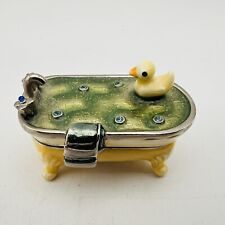 MONET  "Rubber Duck in Tub"  Collectible Enamel Keepsake Trinket Box