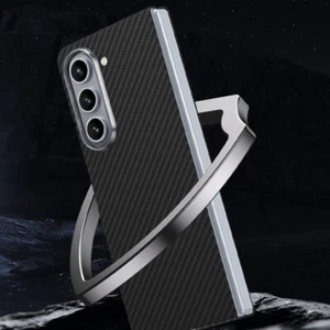 Phone Case For Samsung Galaxy Z Fold5 4 3 5G Carbon Fiber Magnetic Magsafe Cover - Picture 1 of 15