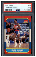 1986 Fleer Basketball Frank Johnson #52 Rookie RC Card PSA 7