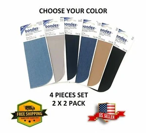 BONDEX 4 PIECES  5" x 7" IRON ON MENDING PATCHES EASY NO SEW FAST SHIP - Picture 1 of 1