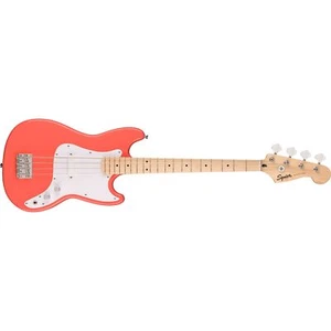 Squier Sonic Bronco Bass, Maple Fingerboard, White Pickguard, Tahitian Coral - Picture 1 of 6